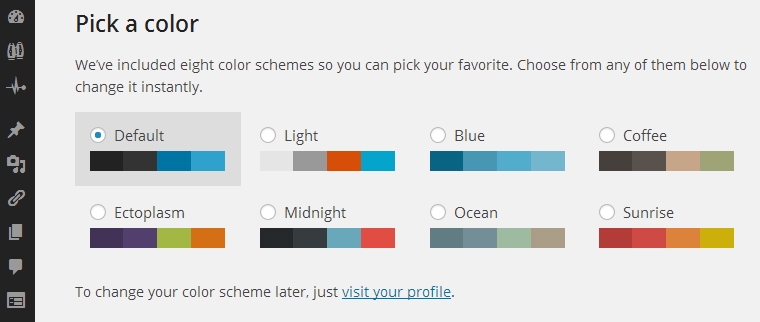 Get More Admin Color Schemes For WordPress 3.8