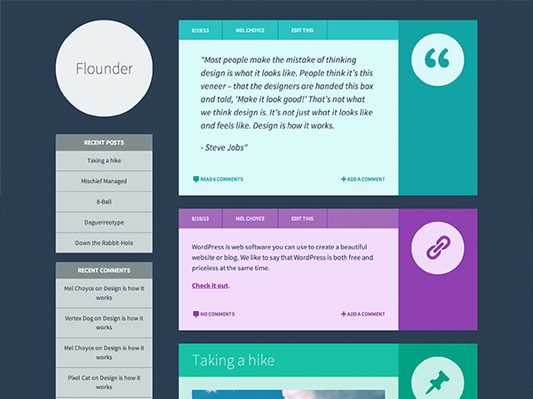 Flounder WordPress theme