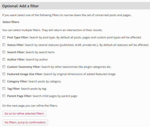 Filters Control Which Posts Are Modified