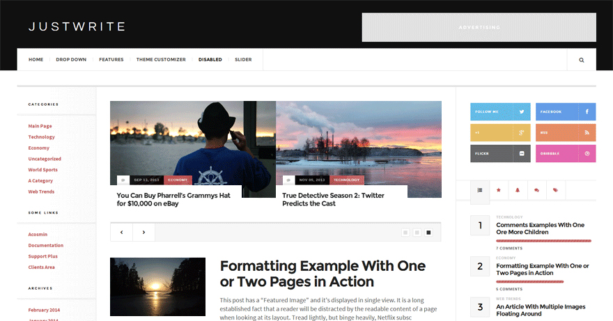 JustWrite: A Free WordPress Magazine Theme With a Bold Design