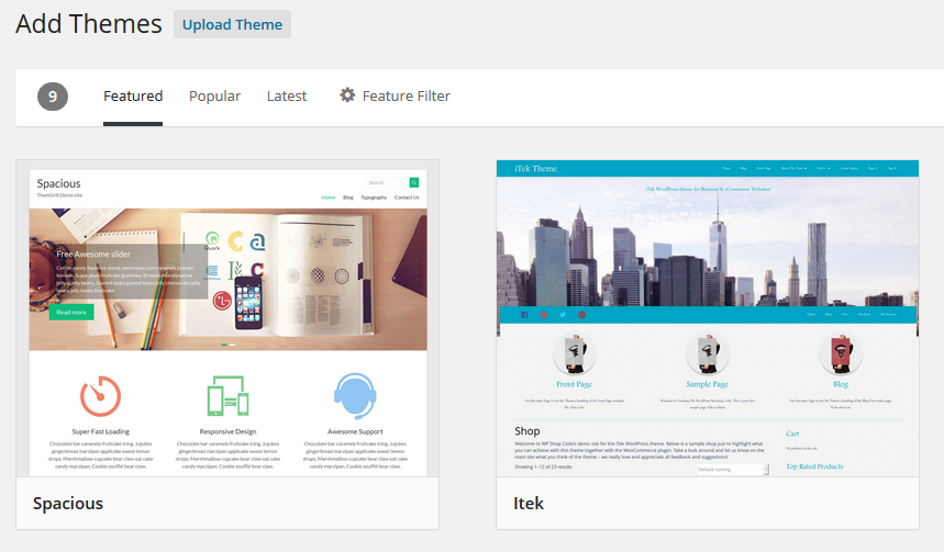 Theme Browser Experience Revamped In WordPress 3.9