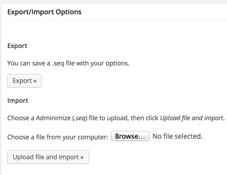 Import Export Of Options
