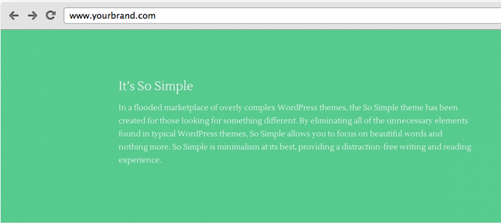 So Simple: A Free Minimalist WordPress Theme from Press75