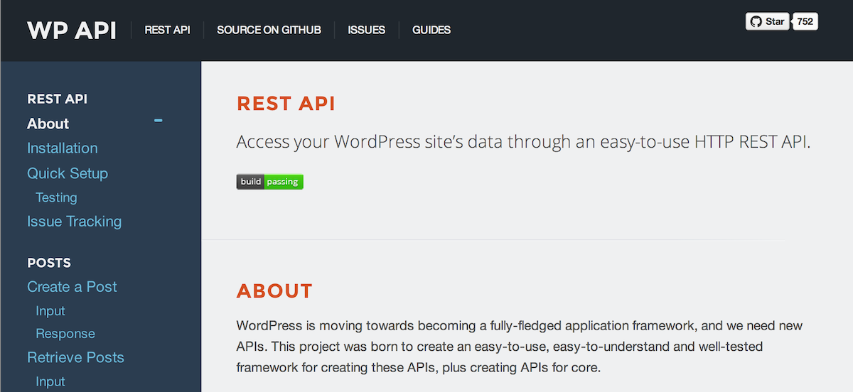WordPress API Documentation