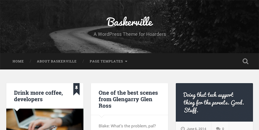 Baskerville: A Free WordPress Theme for Hoarders
