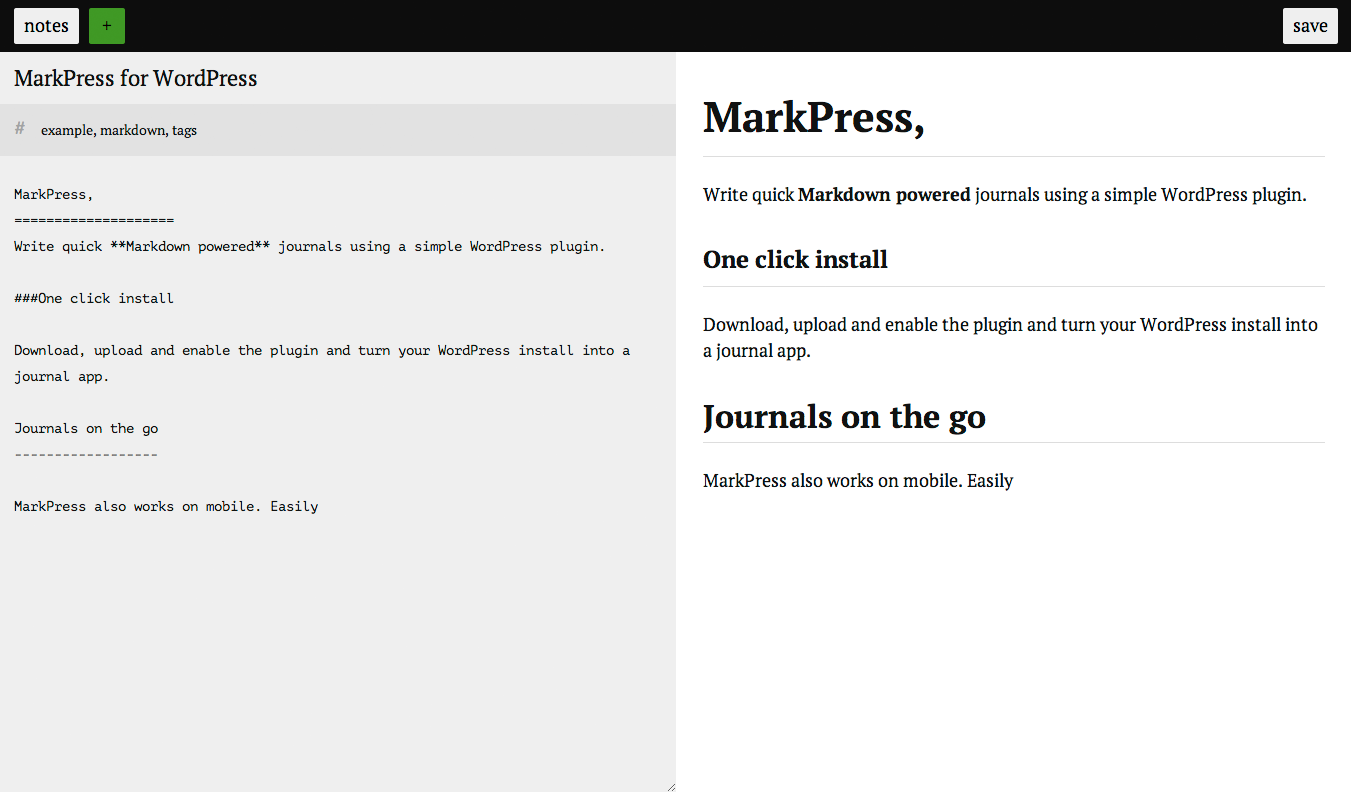 MarkPress-editor