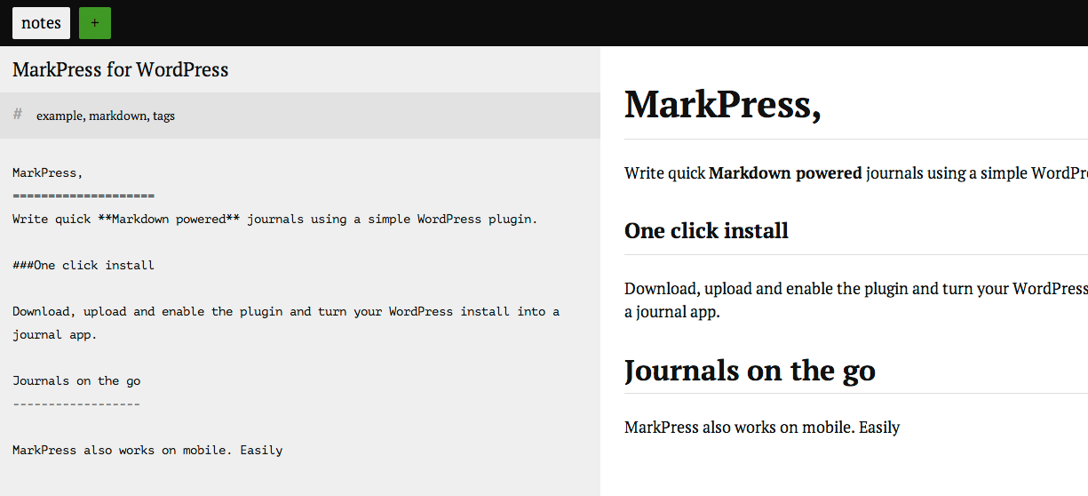 MarkPress Plugin Transforms WordPress into a Markdown-Powered Journal