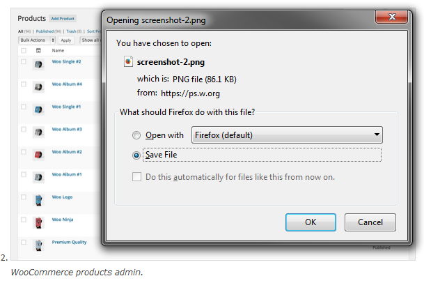 Plugin Screenshot Download Prompt