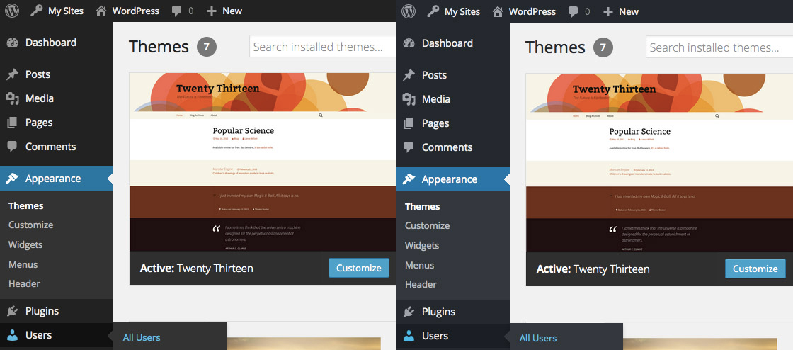 WordPress 4.2 Introduces Subtle Refinements to the Default Admin Color Scheme