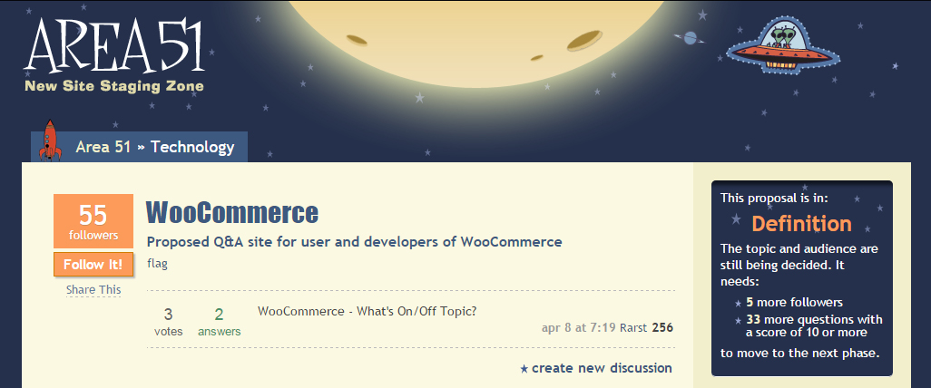 StackExchange is Testing a Proposed Q&A Site for WooCommerce