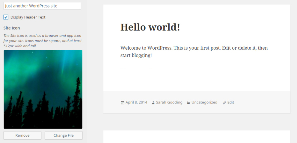 WordPress 4.3 Beta 3 Adds Site Icon Feature to the Customizer