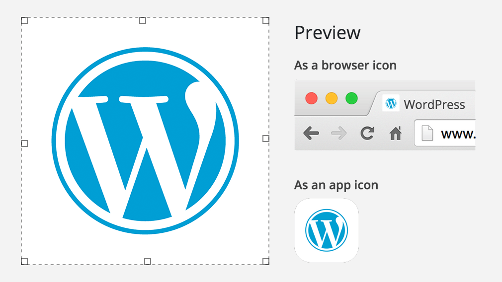 Site Icons in The Customizer