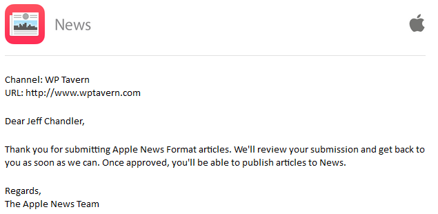 Apple News Publisher First Submission