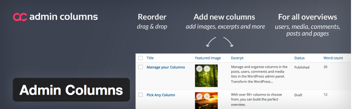 Easily Add, Remove, and Rearrange Columns With The Admin Columns Plugin
