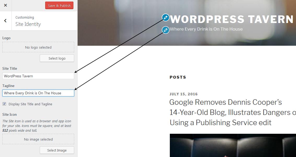 Visible Edit Shortcuts in WordPress 4.7 Makes Customizing Sites Easier