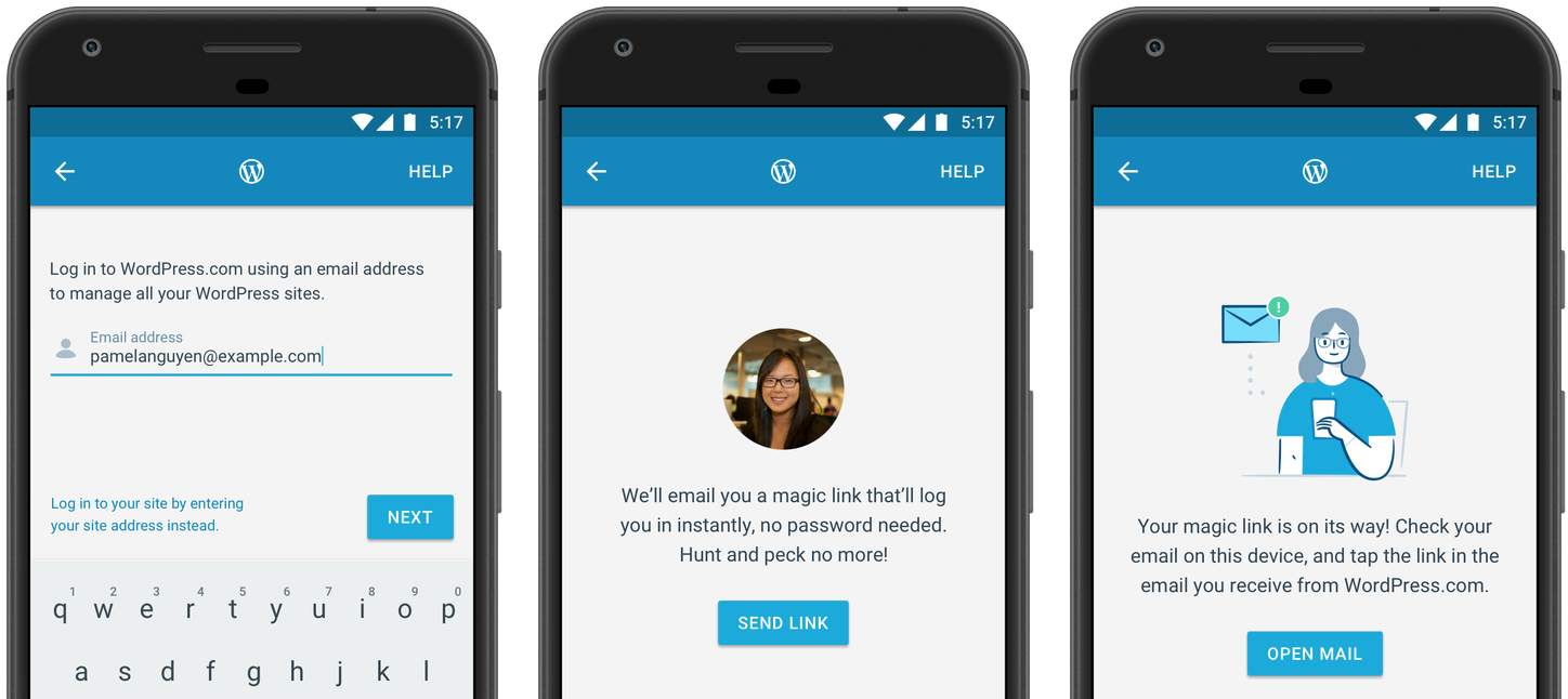 WordPress Mobile Apps Updated with a New Login Experience