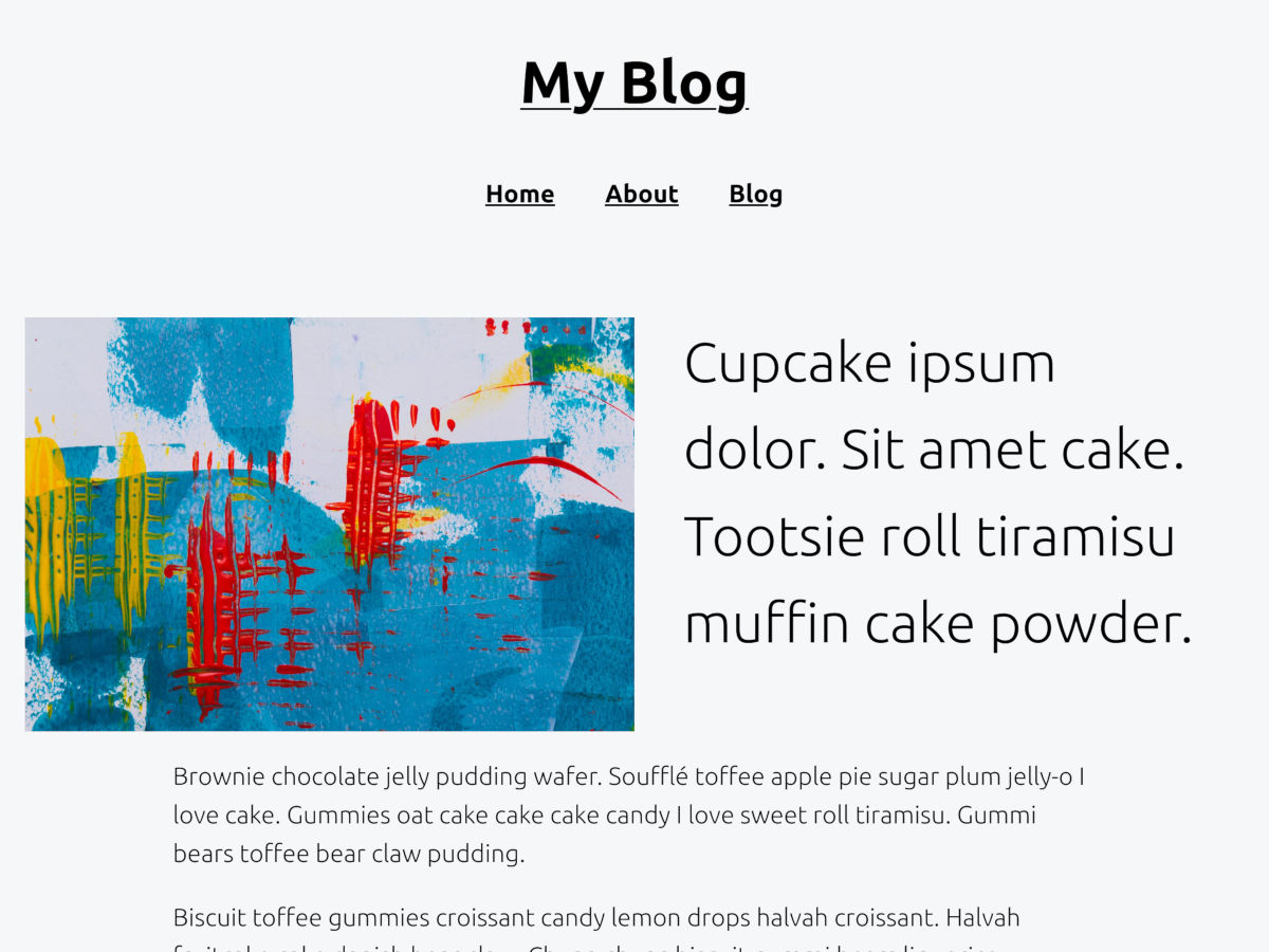 Screenshot packaged with the Q WordPress theme.