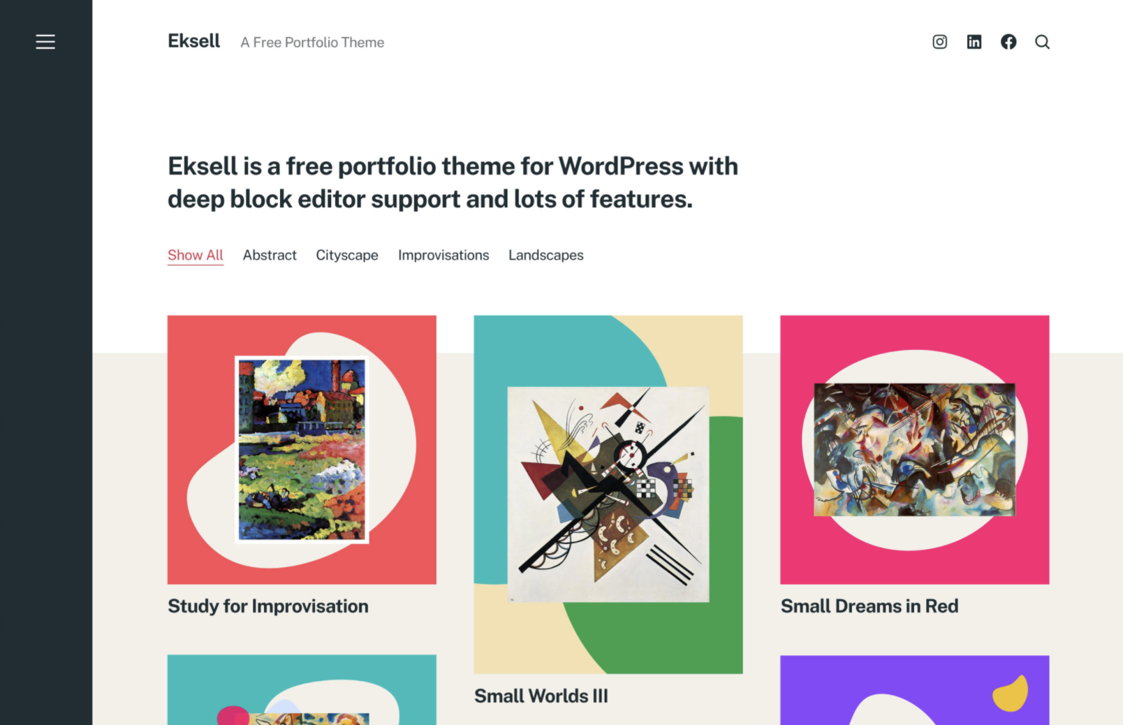 Eksell Portfolio Theme Now Available in WordPress Themes Directory