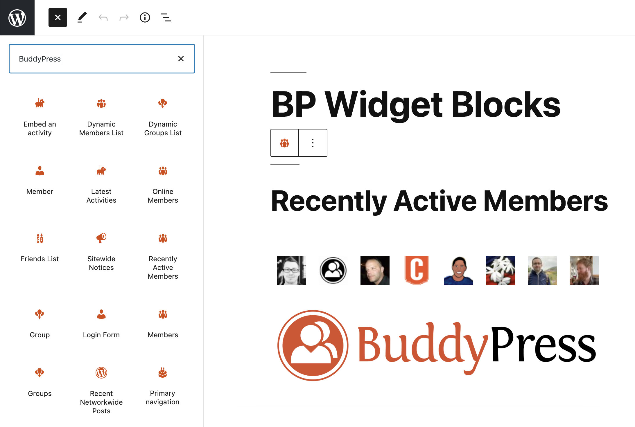 BuddyPress 9.0.0 Transforms Legacy Widgets Into Blocks