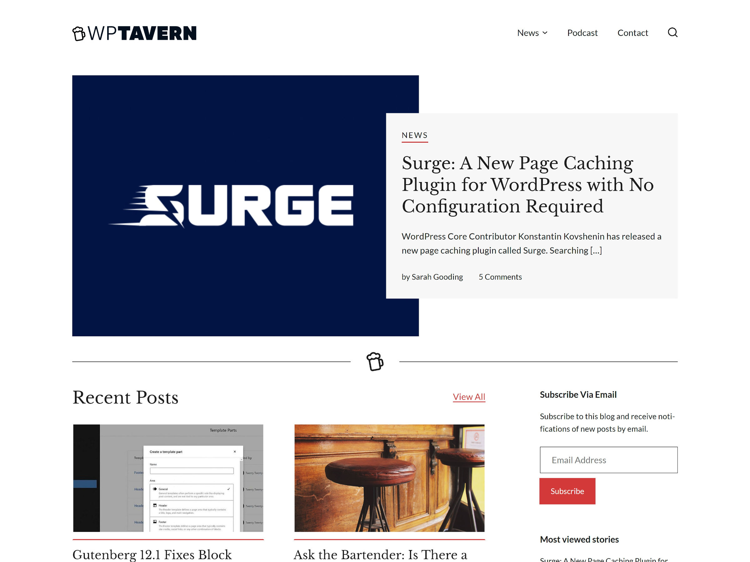 WP Tavern Is Sporting a New Website Design