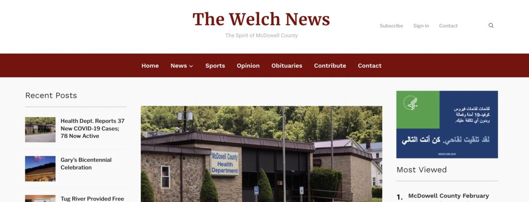 the-welch-news How The Welch News Uses WordPress To Keep Local News Alive in West Virginia design tips 