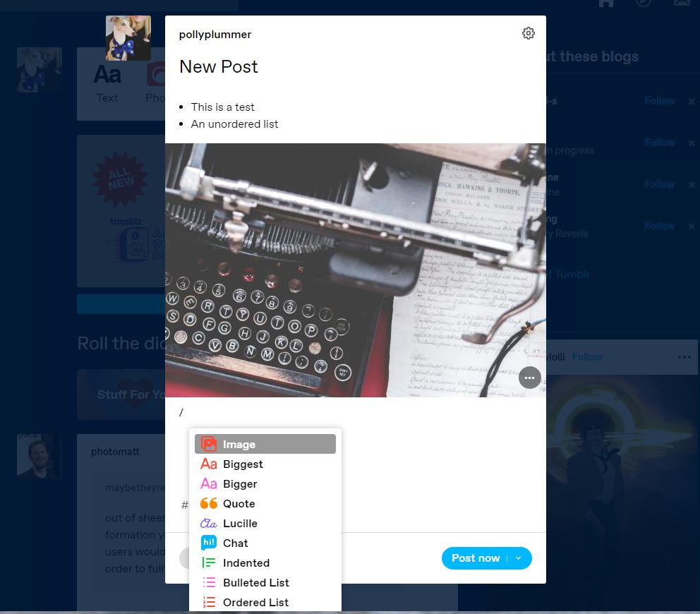 tumblr-blocks Gutenberg Editor Now In Testing On Tumblr and Day One Web Apps design tips  