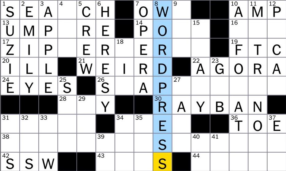 WordPress Appears In NYT Crossword