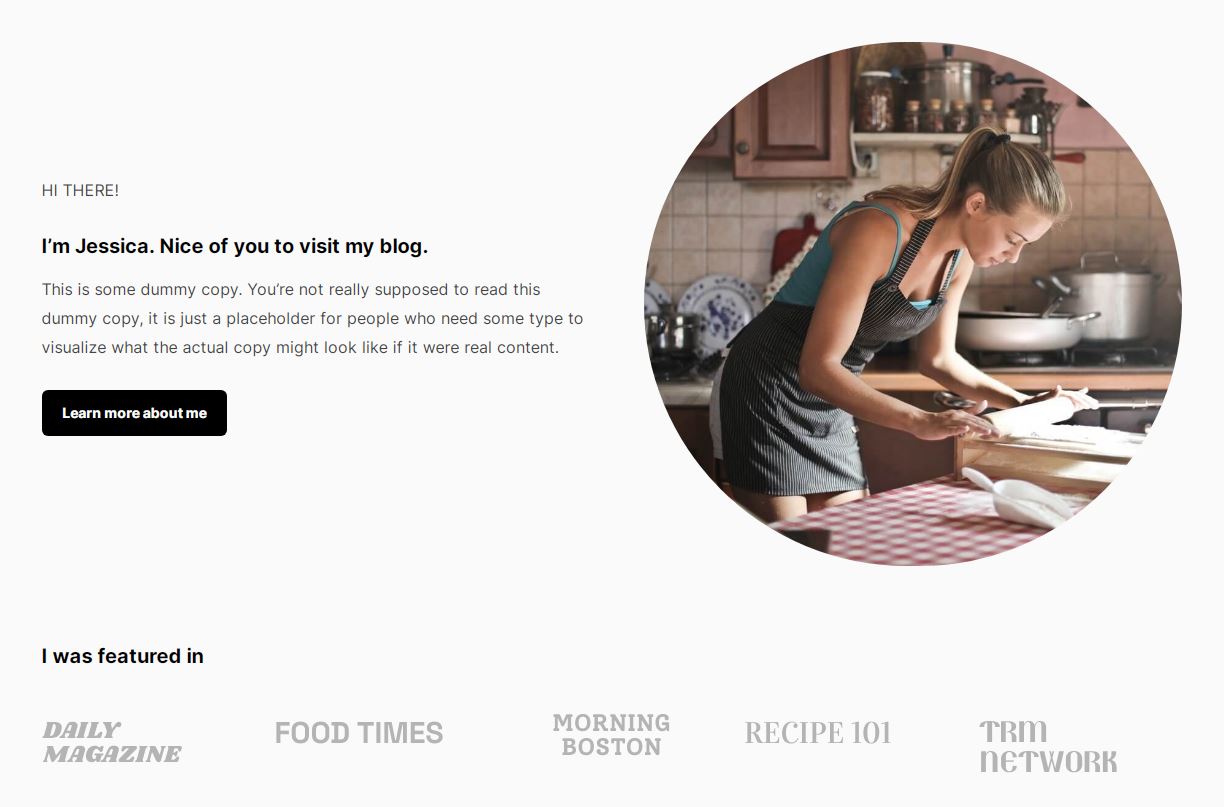 about-me-hero New Free Plugin Offers Beautiful Block Patterns for Food Bloggers design tips  