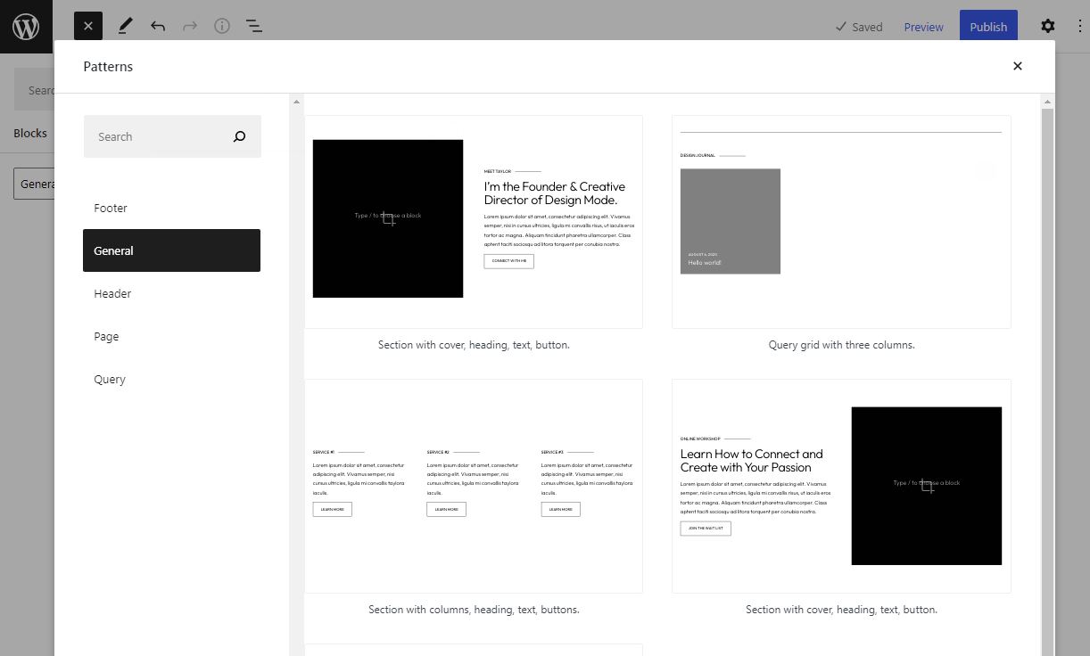 design-mode-patterns Design Mode: A Free Portfolio Block Theme Designed for Freelancers and Agencies