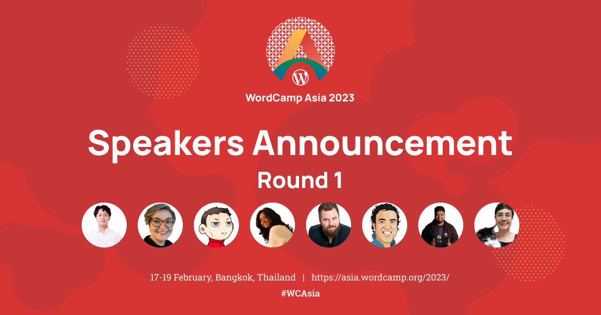 speaker-announcement-wcasia WordCamp Asia 2023 Announces Speakers, Unveils Wapuu Mascot design tips  